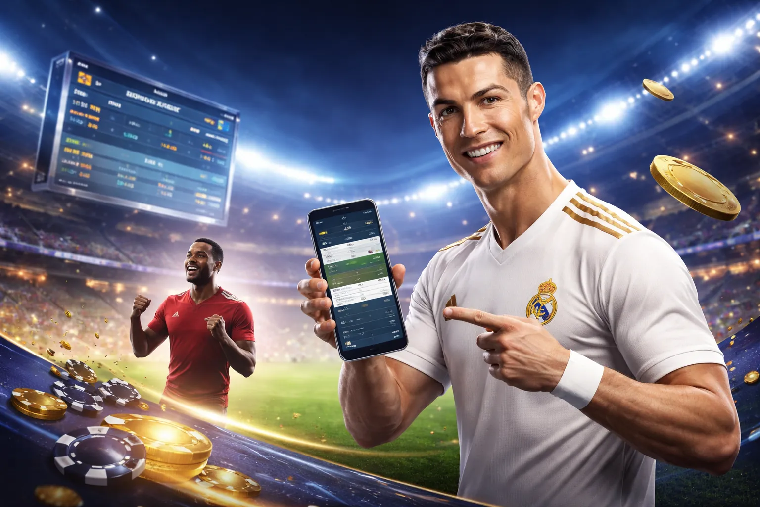 Sân vận động với trận đấu bóng đá sôi động tại f8bet